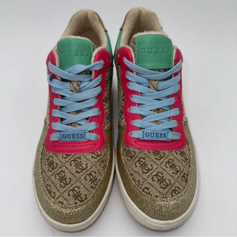 Guess Multicolor Logo Sneakers Sz 8